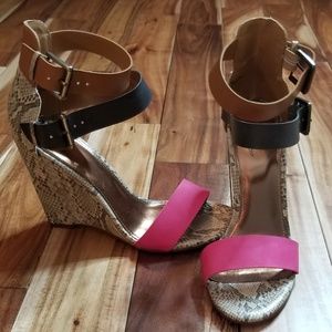 NEW Wedge Heel Multi Color Sandals
